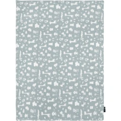 Alvi® Babydecke Jersey Animals Blau 75 X 100 Cm