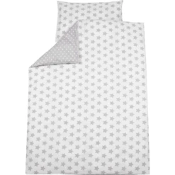 Alvi Bettwäsche 100 X 135 Cm, Stars Silber