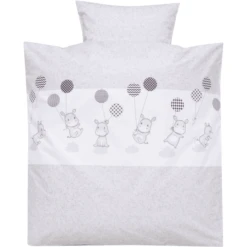 Alvi Bettwäsche 80 X 80 Cm, Hippo Silber