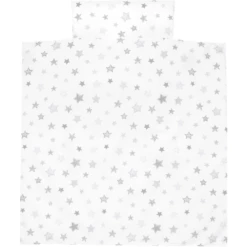 Alvi Bettwäsche 80 X 80 Cm, Sterne Silbergrau Exklusiv