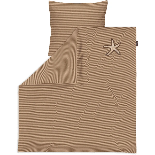 Alvi® Bettwäsche Starfish Taupe/weiß 80 X 80 Cm