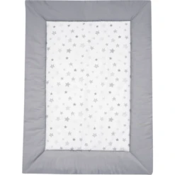 Alvi Krabbeldecke Sterne Silbergrau Exklusiv 100 X 135 Cm