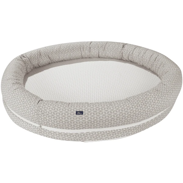 Alvi® Schlummer-Nestchen XL Graphic Taupe Mit Tasche