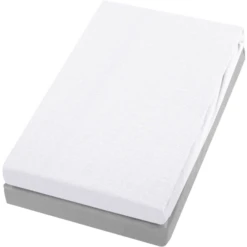 Alvi® Spannbettlaken Doppelpack Weiß/silber 40 X 90 Cm