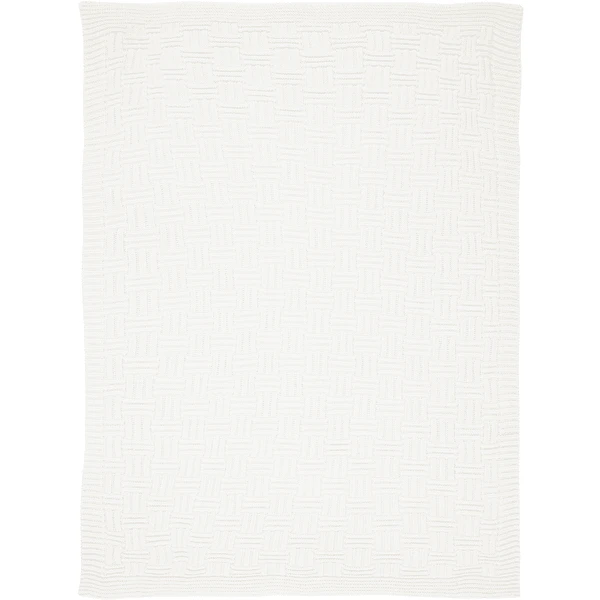 Alvi Strickdecke Karo Weiß 75 X 100 Cm