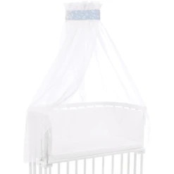 Babybay Himmelstoff Azurblau Sterne Weiß 200 X 135 Cm