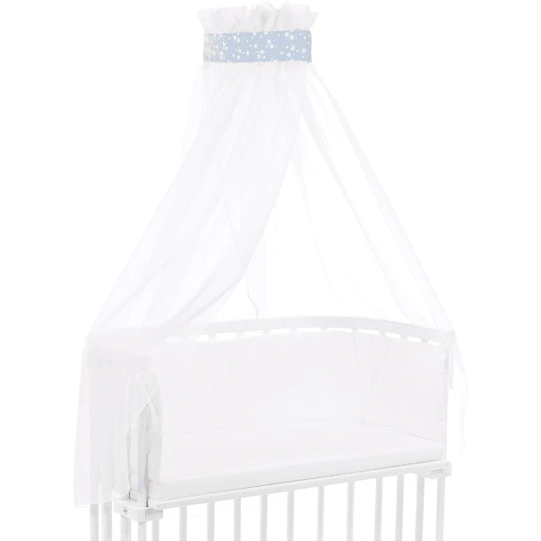 Babybay Himmelstoff Azurblau Sterne Weiß 200 X 135 Cm