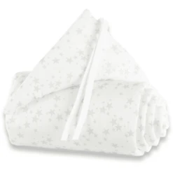 Babybay® Nestchen Piqué Original Sterne Perlgrau 144x25 Cm