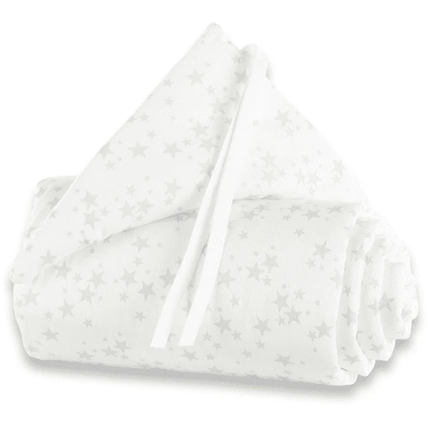Babybay® Nestchen Piqué Original Sterne Perlgrau 144x25 Cm