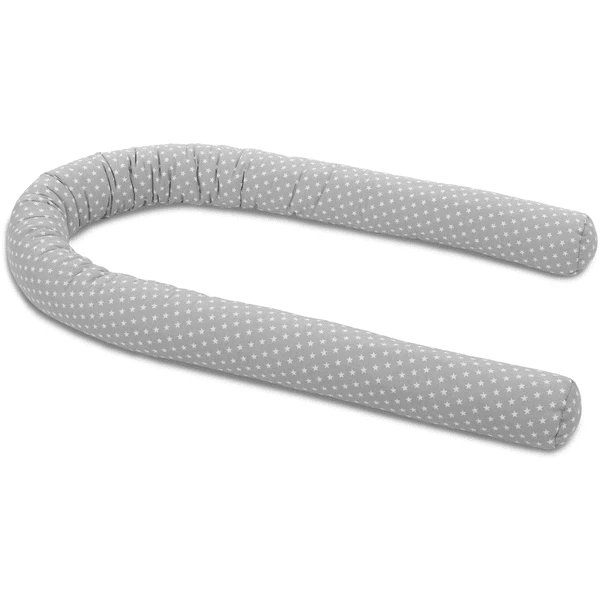 Babybay Nestchenschlange Lichtgrau Sterne Weiß 180 Cm