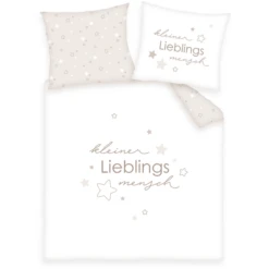 Babybest® Bettwäsche Kleiner Lieblingsmensch Beige 80 X 80 Cm