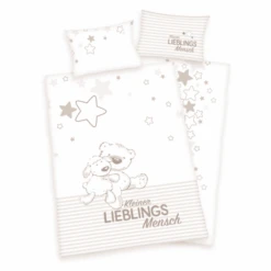 Babybest® Flanell-Bettwäsche Kleiner Lieblingsmensch 100 X 135 Cm