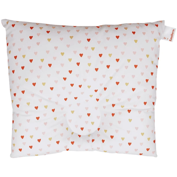 BabyDorm® Präventivkissen EasyDorm Leni Weiß Mit Bunten Herzen