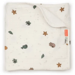Done By Deer Babydecke Musselin Sea Friends Beige
