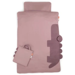 Done By Deer™ Bettwäsche-Set Junior Sleepy 100 X 140 Cm Croco Rosa