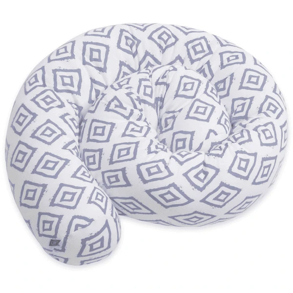 Emma & Noah Bettschlange Rauten Blau