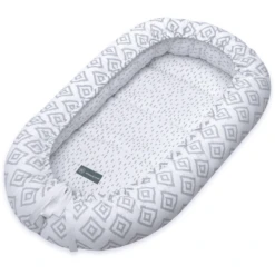 Emma & Noah Kuschelnest Rauten Grau