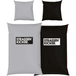 HERDING Bettwäsche Strassenkicker Grau-schwarz 155 X 220 Cm