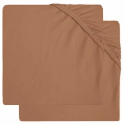 Jollein Jersey Spannbettlaken 2er-Pack Caramel 60x120 Cm