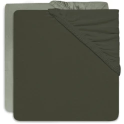 Jollein Jersey Spannbettlaken 60x120cm 2-er Pack Green