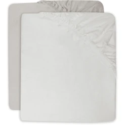 Jollein Jersey Spannbettlaken 60x120cm 2-er Pack Ivory