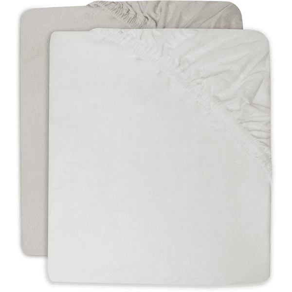 Jollein Jersey Spannbettlaken 60x120cm 2-er Pack Ivory