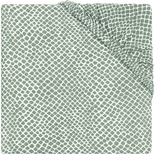 Jollein Jersey Spannbettlaken Laufstallmatratze Snake Ash Green 75 X 95 Cm