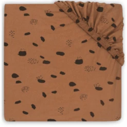 Jollein Jersey Spannbettlaken Laufstallmatratze Spot Caramel 75 X 95 Cm