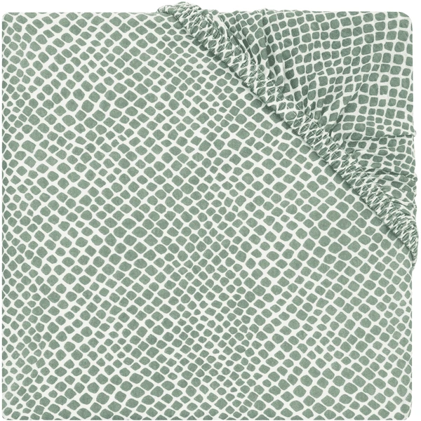 Jollein Jersey Spannbettlaken Snake Ash Green 60x120 Cm