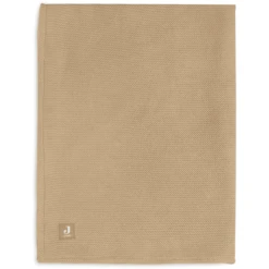 Jollein Kuscheldecke Kinderbett 100x150cm Basic Knit Biscuit/Fleece