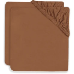 Jollein Spannbettlaken Wiege Jersey 40/50x80/90cm 2-er Pack Caramel
