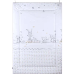 JULIUS ZÖLLNER Krabbeldecke Häschen Und Eule Pastell 95 X 135 Cm