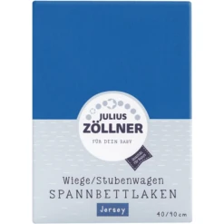 JULIUS ZÖLLNER Spannbetttuch Jersey Für Wiege Blau
