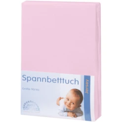 JULIUS ZÖLLNER Spannbetttuch Jersey Für Wiege Rosa