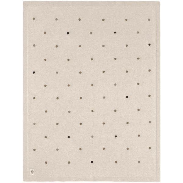 LÄSSIG Babydecke Gestrickt Dots Nature 80 X 100 Cm