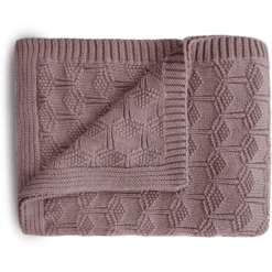 Mushie Strickdecke Honeycomb Rose 80 X 100 Cm