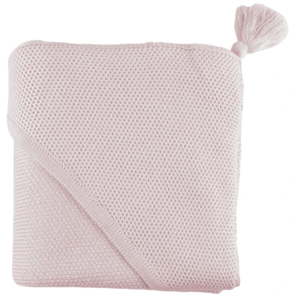 Pink No More Gewebte Decke Aus Bambus Mit Kapuze 90x 90 Cm Baby-Accessoires Dunkelpink