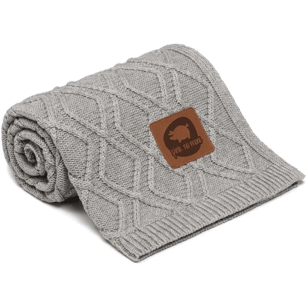 Pink No More Gewebte Decken Baby-Accessoires Hellgrau