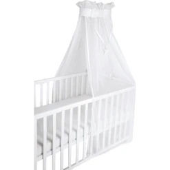Roba Babybett-Himmel Safe Asleep Himmel Uni, Weiß, Mesh