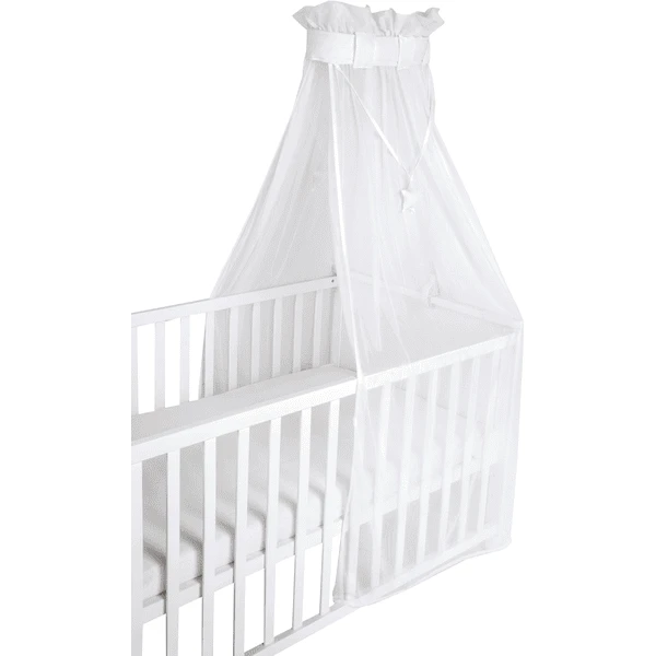 Roba Babybett-Himmel Safe Asleep Himmel Uni, Weiß, Mesh