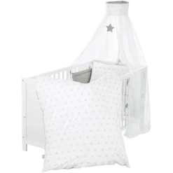 Roba Kinderbettgarnitur 4-teilig Sterne & Punkte 100 X 135 Cm