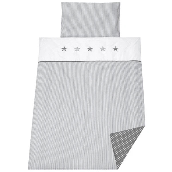 SCHARDT Bettwäsche 2tlg. Stern Grau