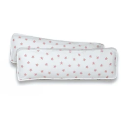 TiCAA 2er Rückenkissen-Set Stern Weiß-rosa