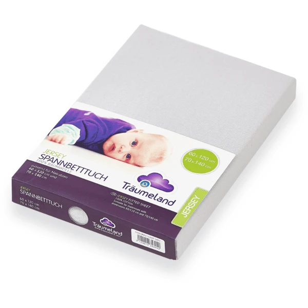 Träumeland Bezug Für Laufgittermatratzen Jersey Hellgrau 100 X 100 Cm