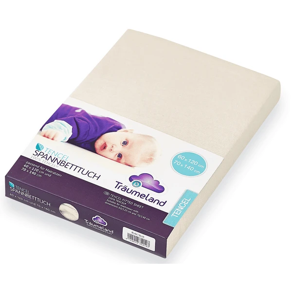 Träumeland Spannbetttuch Tencel Beige 70 X 140 Cm