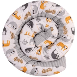 Ullenboom Baby Bettschlange Waffelpique Grau Faultier 300 Cm