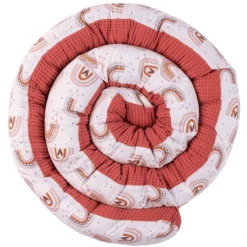 Ullenboom Baby Bettschlange Waffelpique Rost Regenbogen 300 Cm