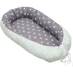 Ullenboom Babynest & Cocoon Mint Grau 55 X 95 Cm