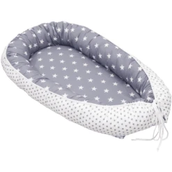 Ullenboom Babynest & Cocoon Weiss Grau 55 X 95 Cm