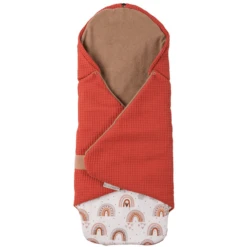 Ullenboom Einschlagdecke Waffelpique Rost Regenbogen 98 X 98 Cm